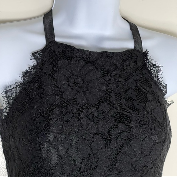 Lulu’s Lace Halter Top Mini A-Line Black Dress Size M - Picture 8 of 8